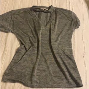 great condition  metallic looking vneck blouse
